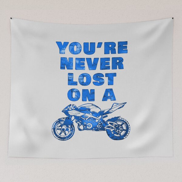 Item preview, Never lost on a motorcycle blue saying designed and sold by Tiaska91.