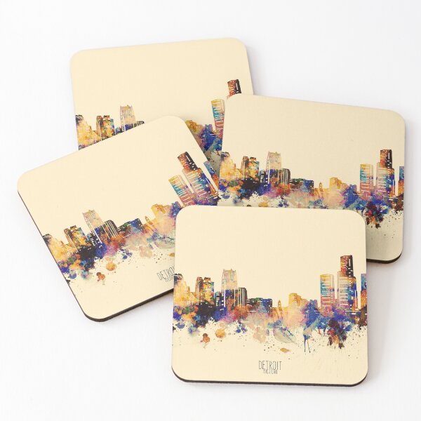 Item preview, detroit skyline designed and sold by BekimART2.