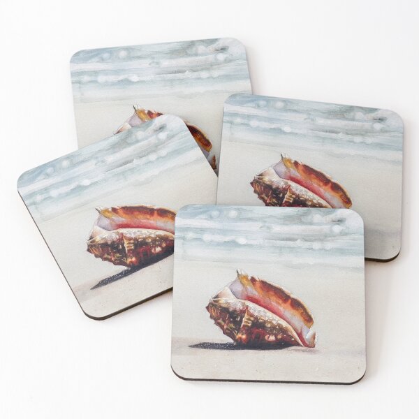 Item preview, Conch Shell on the Beach designed and sold by JLSchlegelArt.