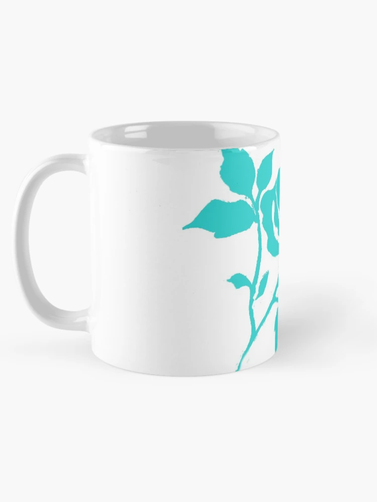 Thumbnail 5 of 6, Coffee Mug, Turquoise Roses designed and sold by PageDesigns.