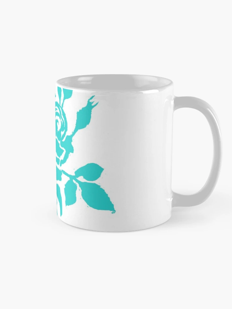 Thumbnail 3 of 6, Coffee Mug, Turquoise Roses designed and sold by PageDesigns.