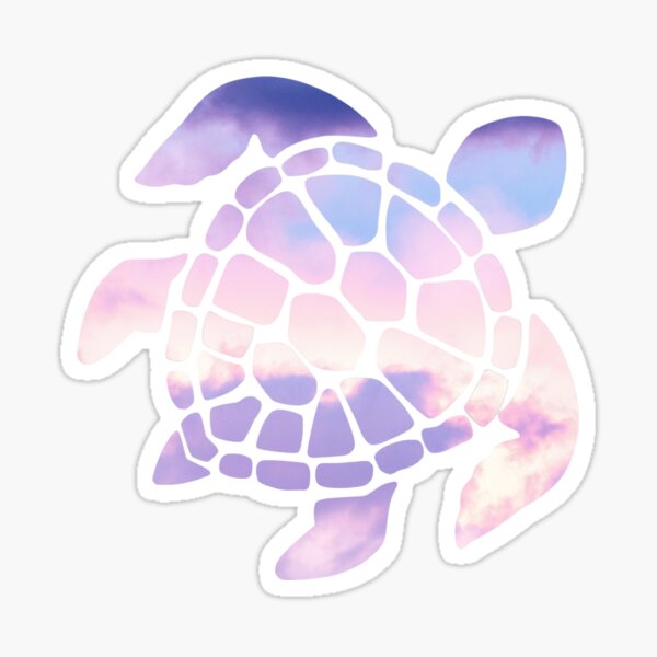 Sunset Turtle Sticker