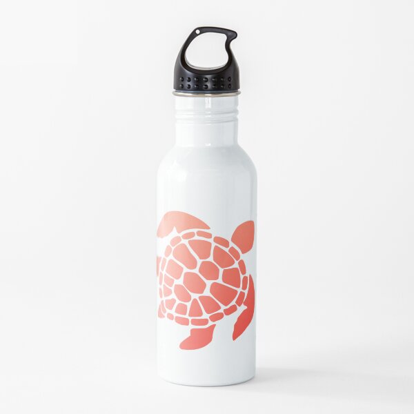 Red Ombre Turtle Water Bottle