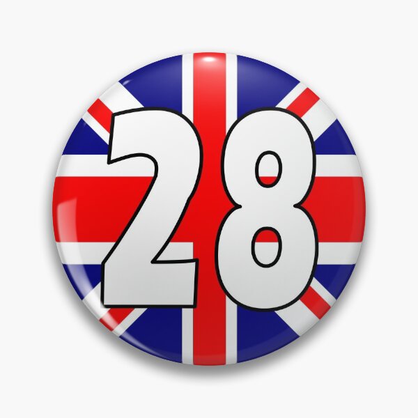 Item preview, UK flag with number 28 - twenty eight designed and sold by AllShirts21.