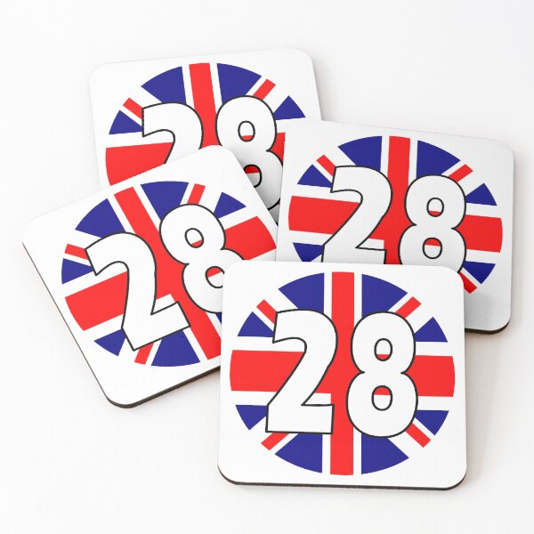 Item preview, UK flag with number 28 - twenty eight designed and sold by AllShirts21.