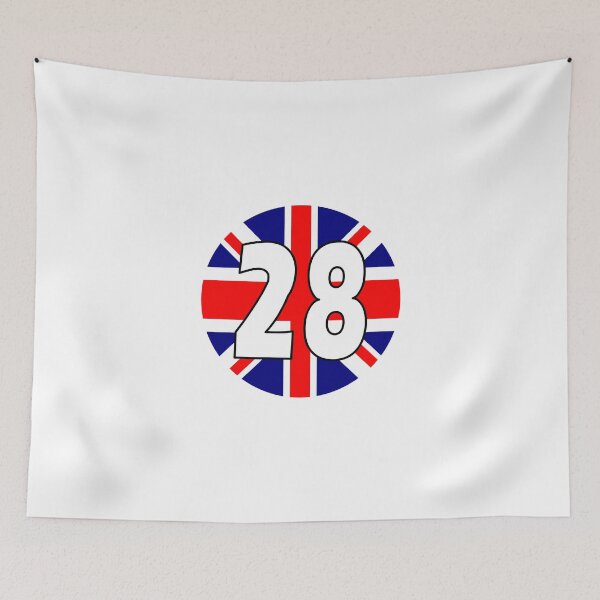 Item preview, UK flag with number 28 - twenty eight designed and sold by AllShirts21.