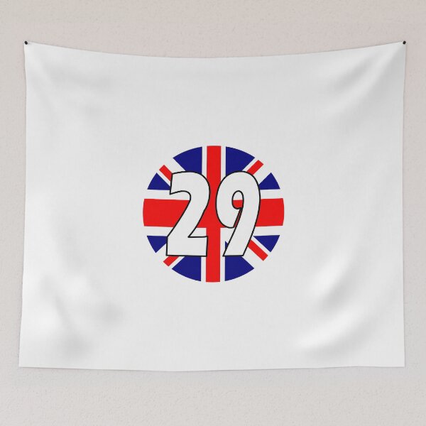 Item preview, UK flag with number 29 - twenty nine designed and sold by AllShirts21.