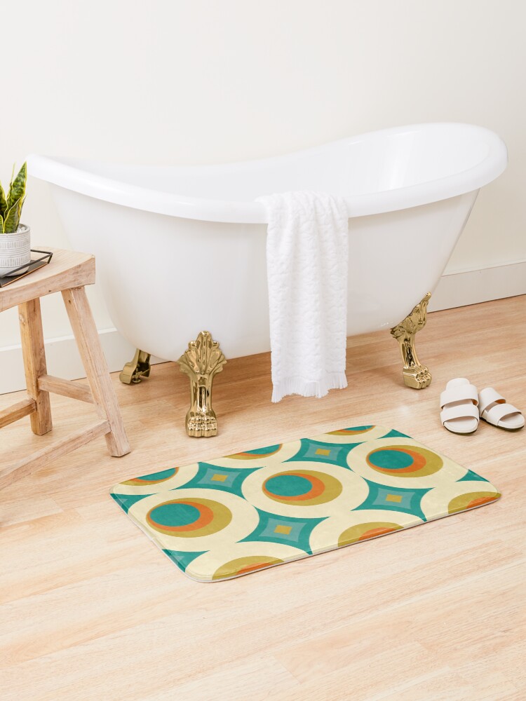 Thumbnail 1 of 6, Bath Mat, Mid-Century Modern Splash designed and sold by MonstersMashU.