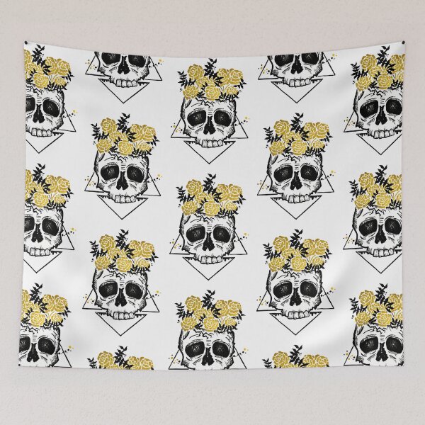 Item preview, Golden rose skull designed and sold by kapu-picture.