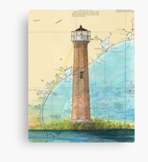 Aransas Pass Lighthouse TX Nautical Map Cathy Peek Canvas Print