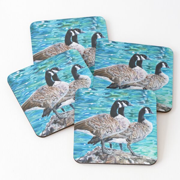 Item preview, Geese Sunbathing designed and sold by JLSchlegelArt.