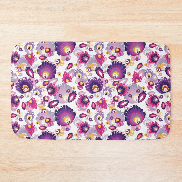Item preview, Beautiful purple folk flowers pattern designed and sold by FK-UK.
