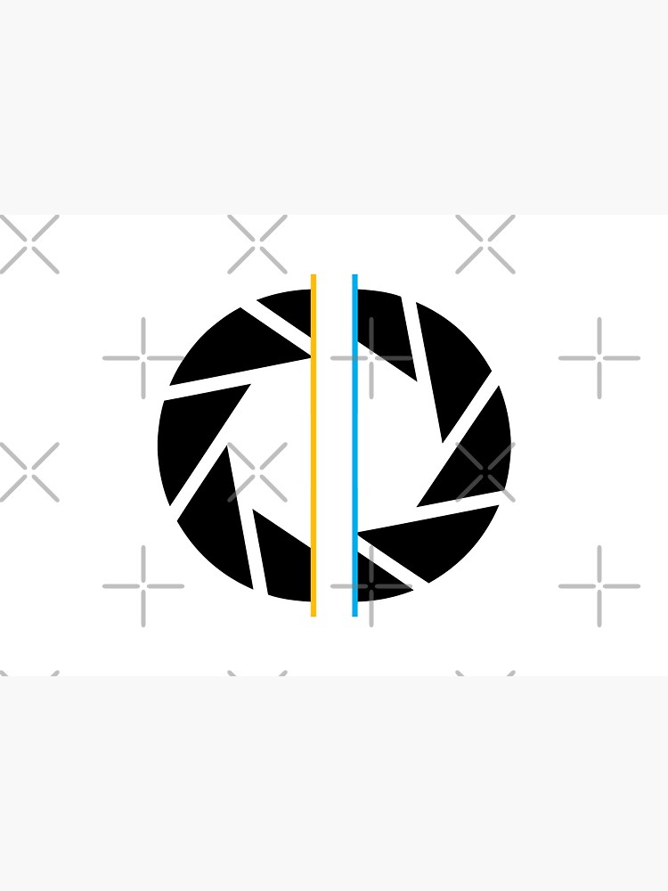 "Aperture Labs Logo Portal Black Outline" Water Bottle for Sale by