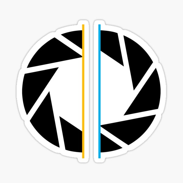 Item preview, Aperture Labs Logo Portal Black Outline designed and sold by LittleSmarthy.