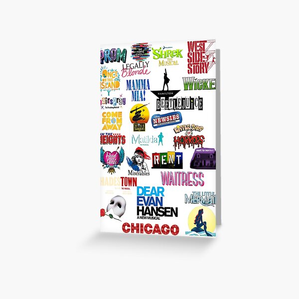 Musical Theater Sticker Shirt Inspired by Broadway Shows Greeting Card