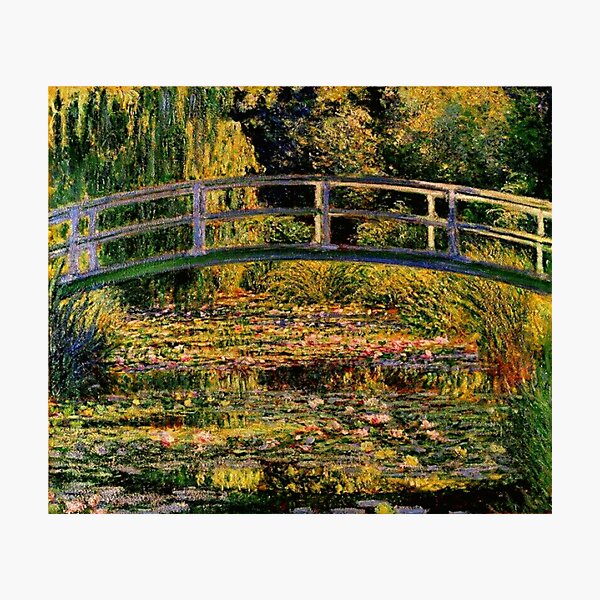 Monet's 'Japanese Footbridge' | 'Le Bassin aux Nymphéas Harmonie Rose' Photographic Print