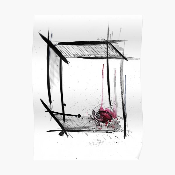 Loneliness (Hearts drawing series) Poster