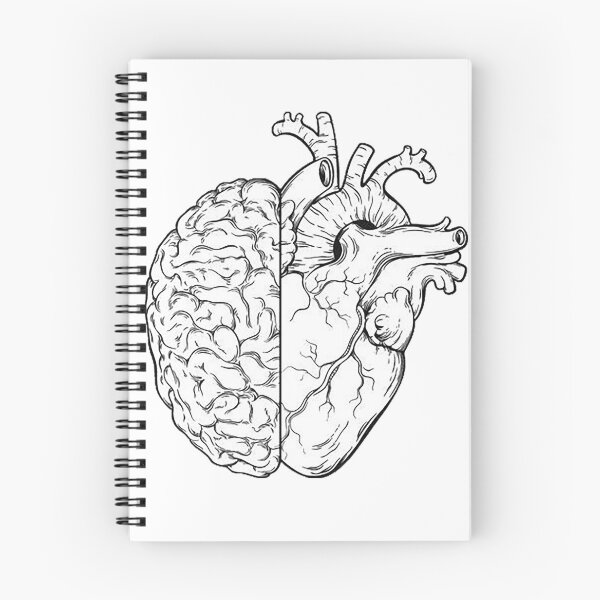 Item preview, half brain half heart designed and sold by katiekaldrovics.