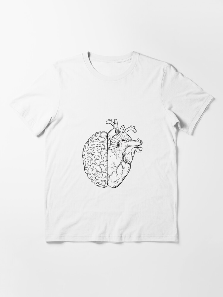 half brain half heart Essential T-Shirt for Sale by katiekaldrovics