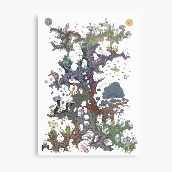 2D world Metal Print