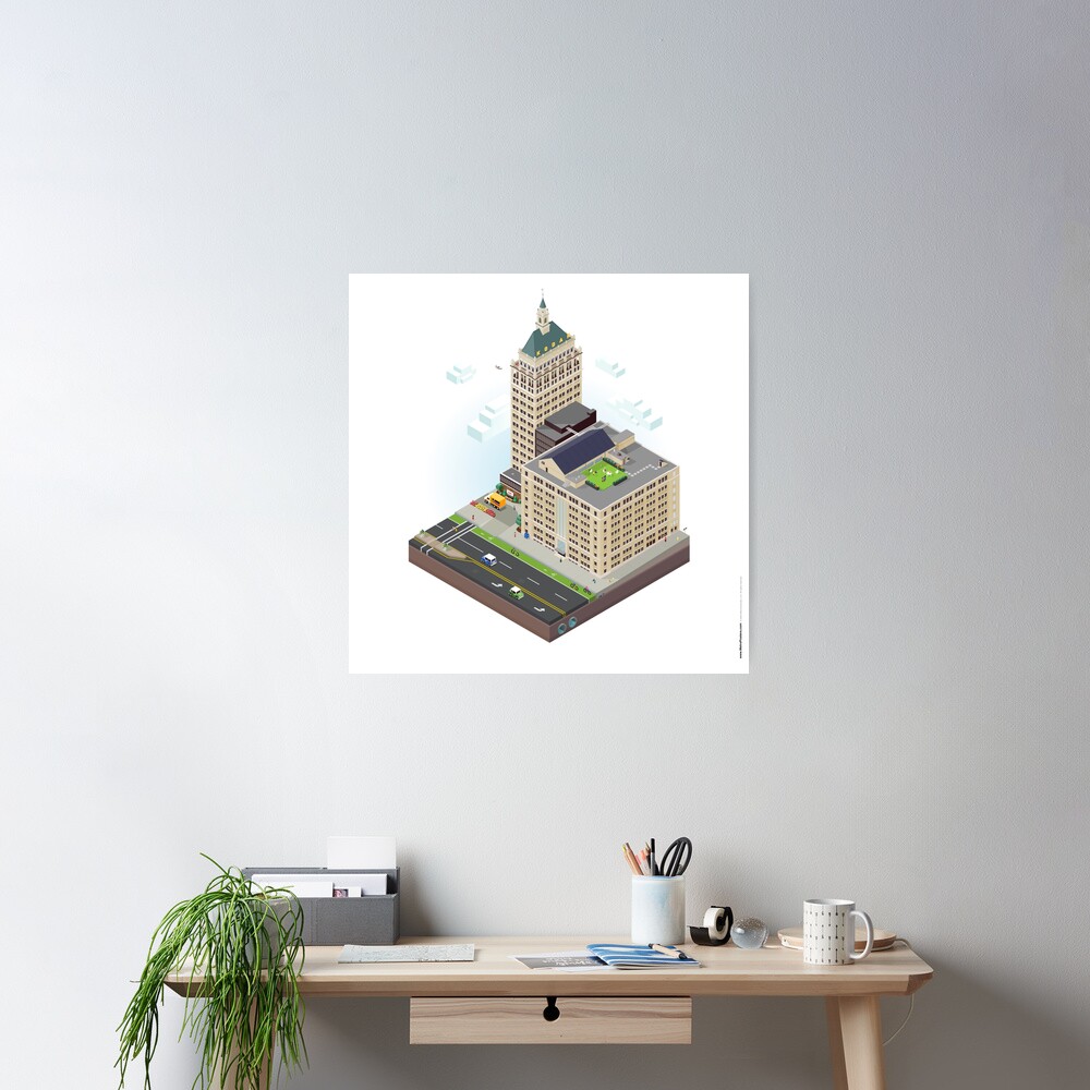 City Blocks: Kodak Tower (Rochester, NY) Poster