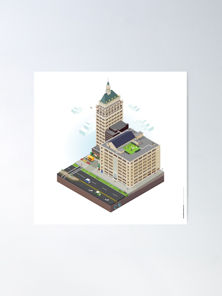 Alternate view of City Blocks: Kodak Tower (Rochester, NY) Poster