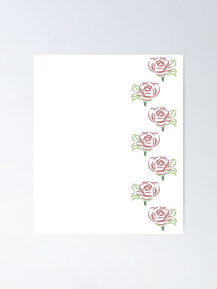 Poster by Blumen Blume rhnaturestyles Rosen Rose | Ranke Kette Redbubble rote Blüten\