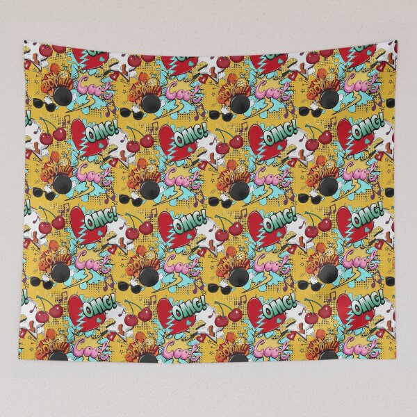 Item preview, Cool Comic Book Lover Pop Art Action Collage Yellow designed and sold by UniQueensShop.