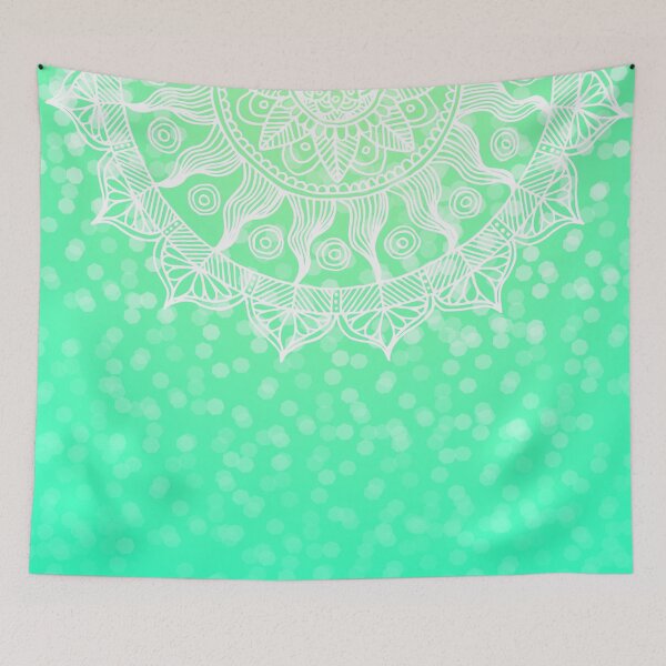 Item preview, Boho Mandala Mint Ombre designed and sold by Julie Erin Designs.