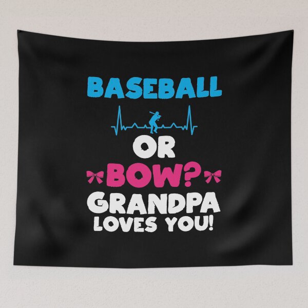 Item preview, Baseball or Bow Grandpa Loves You Gender Reveal Gift designed and sold by haselshirt.