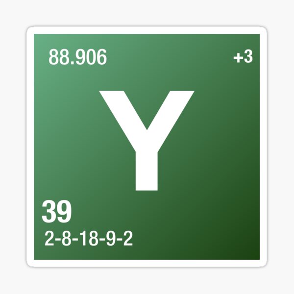 Element Yttrium Sticker