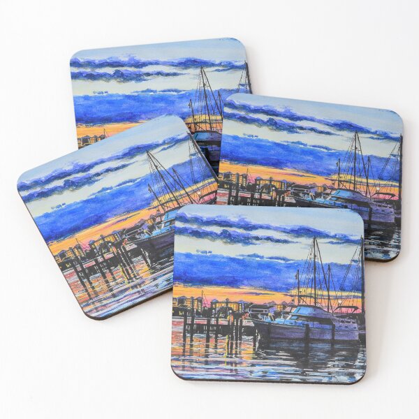 Item preview, Sunset on the Marina designed and sold by JLSchlegelArt.