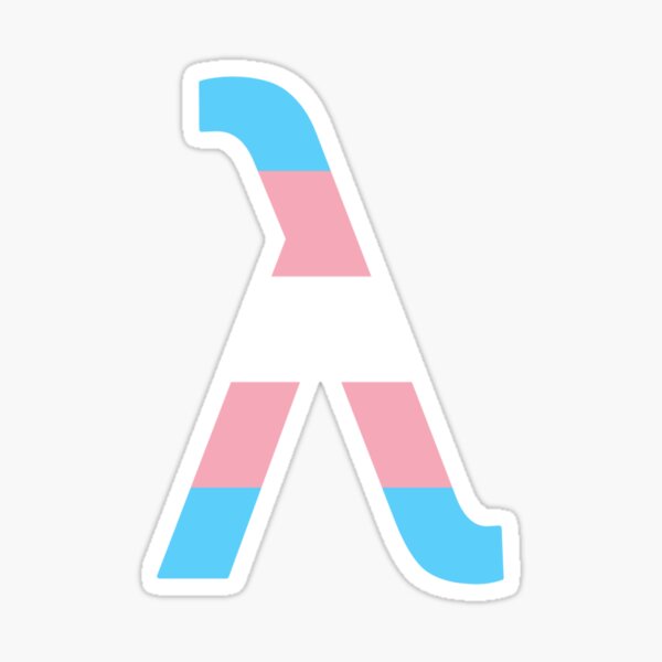 Orgullo Trans Lambda Símbolo Pegatina