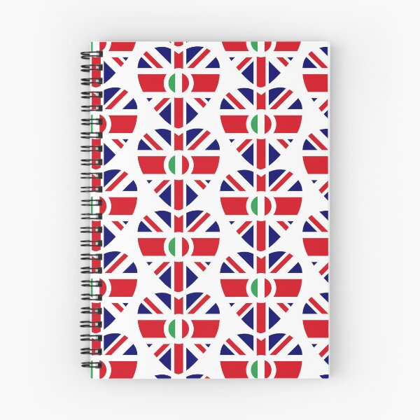 Item preview, British Italian Multinational Patriot Flag Series (Heart) designed and sold by Carbon-Fibre Media.