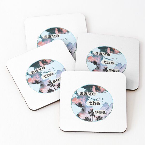 Item preview, save the seas palm tree sunset earth sticker  designed and sold by monikizz.