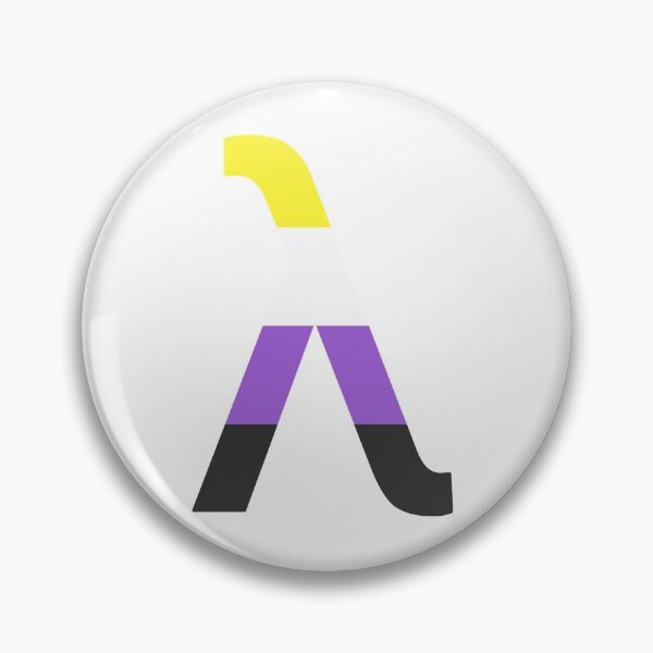 Item preview, Nonbinary Pride Lambda Symbol designed and sold by renSFLR.