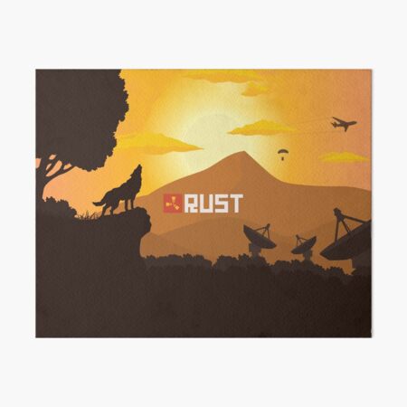 Rust Yellow Art Board Print