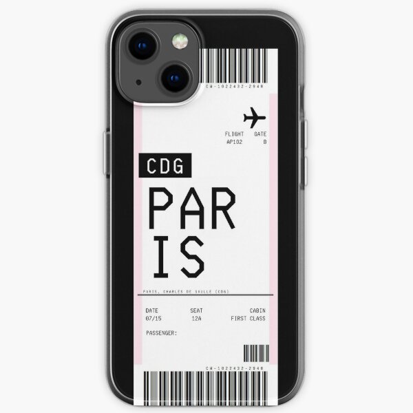Paris Boarding Pass iPhone Soft Case