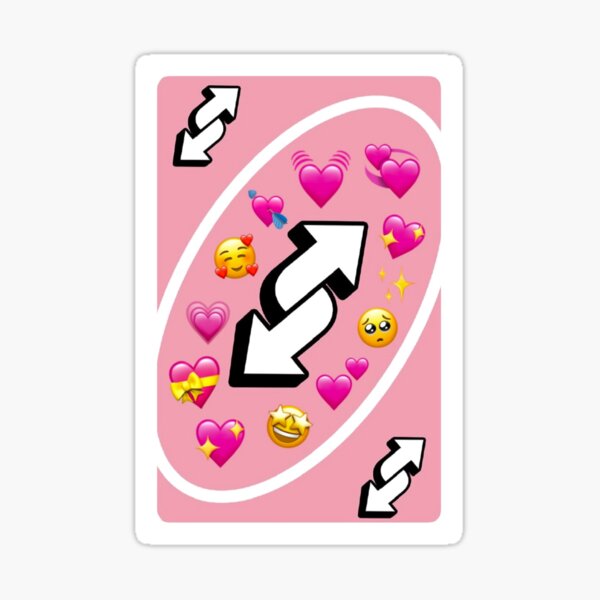 Pink Uno Reverse Card Credit Card SMART Sticker Skin Decal, Card Wrap