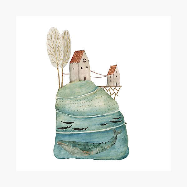 Item preview, Sea House #1 designed and sold by Katherine Quinn Illustration.