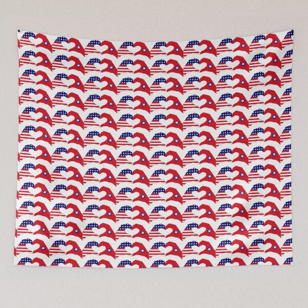 Item preview, We Heart USA & Taiwan Patriot Flag Series designed and sold by Carbon-Fibre Media.