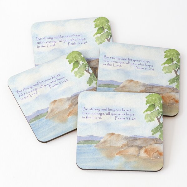 Item preview, Strength and Courage - Psalm 31:24 designed and sold by Diane Hall Watercolors.