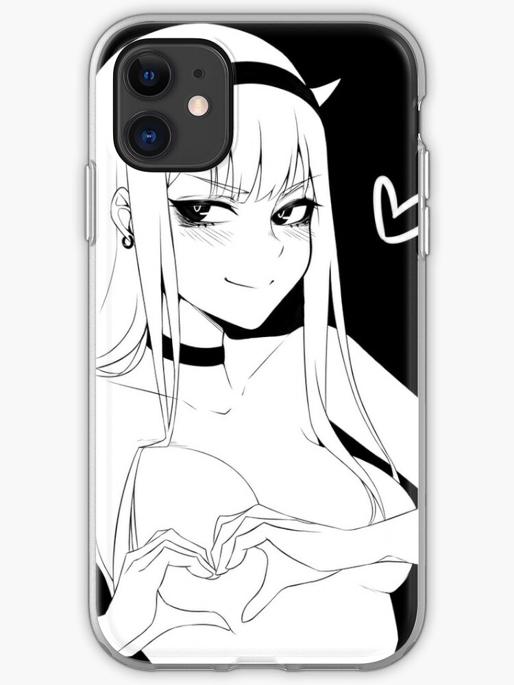 Zerotwo Darling In The Franxx Zero Two Print Sticker Wallpaper Iphone Case Cover By Shroob Redbubble