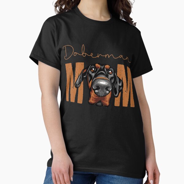 Item preview, Doberman  Mom, Dog Mom Shirt, Gift idea for Dobermann  owner, Slim Fit T-Shirt designed and sold by ayotees.