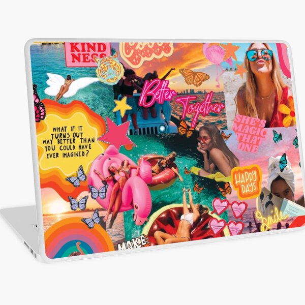Happy Summer Vibes Collage Laptop Skin