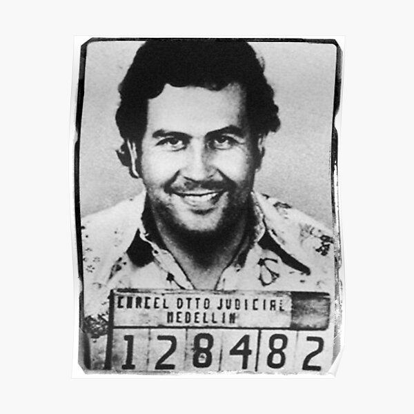 Pablo Escobar Mugshot 100 x 70 Pop Art//StreetArt//Leinwand//Kunstdruck//Bild//Poster