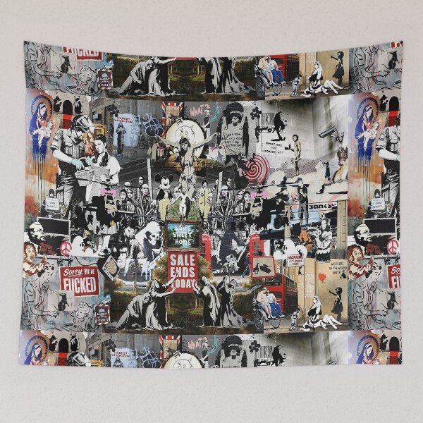 Item preview, Banksy Graffiti Collage Art designed and sold by Stephen Chambers / The Pop Art Factory.