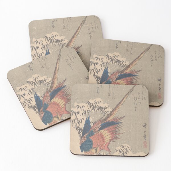 Item preview, Pheasant Among Snow - shop Bamboo on Hillside designed and sold by Tizeru.