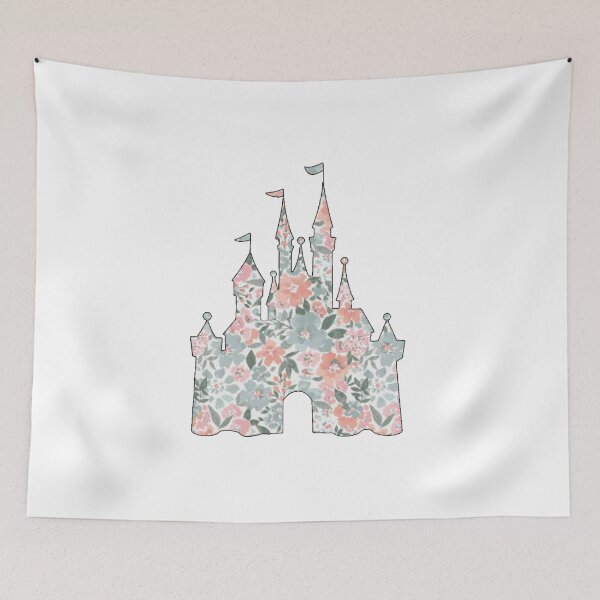 Item preview, Pink Blue Floral Castle designed and sold by cortbart.