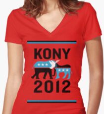 "Joseph Kony T-shirt" Original Style T-Shirt Kony 2012 Women's Fitted V-Neck T-Shirt